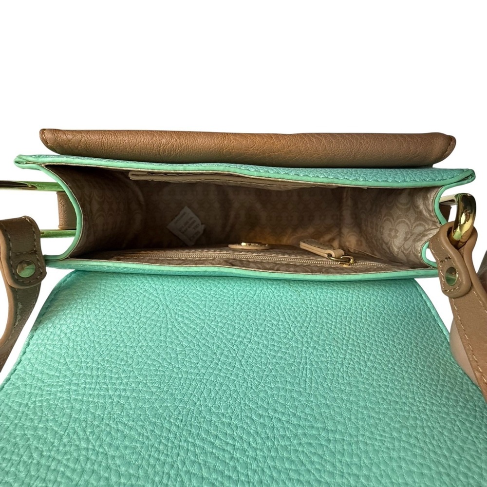 Charming Charlies Wonder Crossbody Bag Small Aquamarine Tan Tassel Saddle‎ Purse - Picture 6 of 10